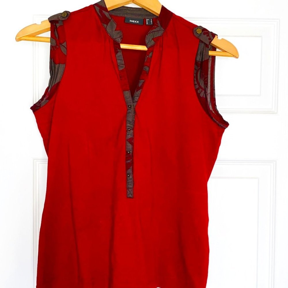 Mexx Summer Top Red and Kaki Small
